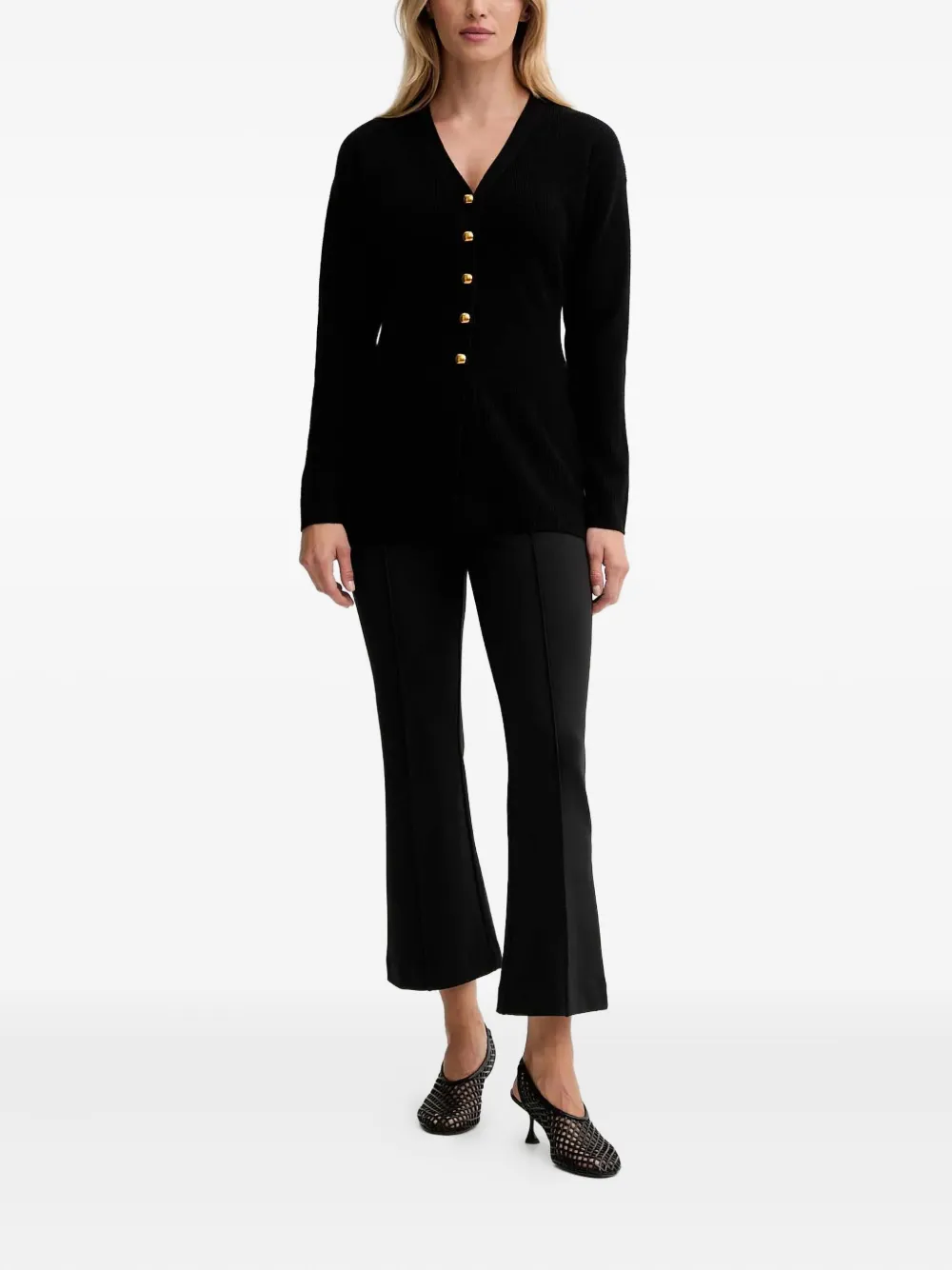 Isabelle Blanche cárdigan con botones y cuello en V | Cárdigans | Image 2