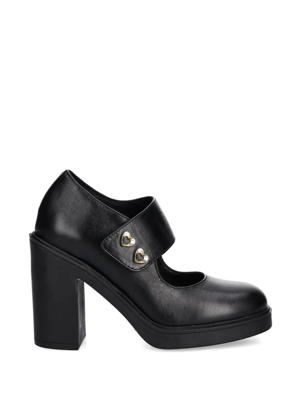 Love Moschino heart-detail heeled pumps Zwart