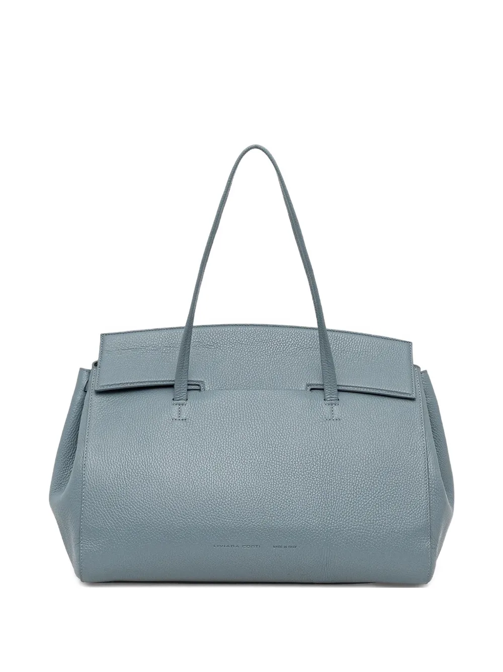 Liviana Conti Leather Tote Bag In Blue