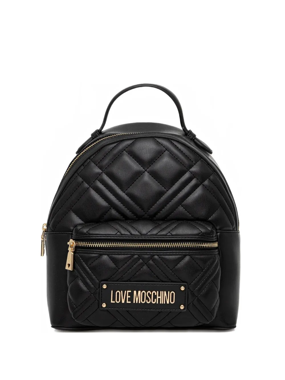 Love Moschino Logo-patch Backpack In Black