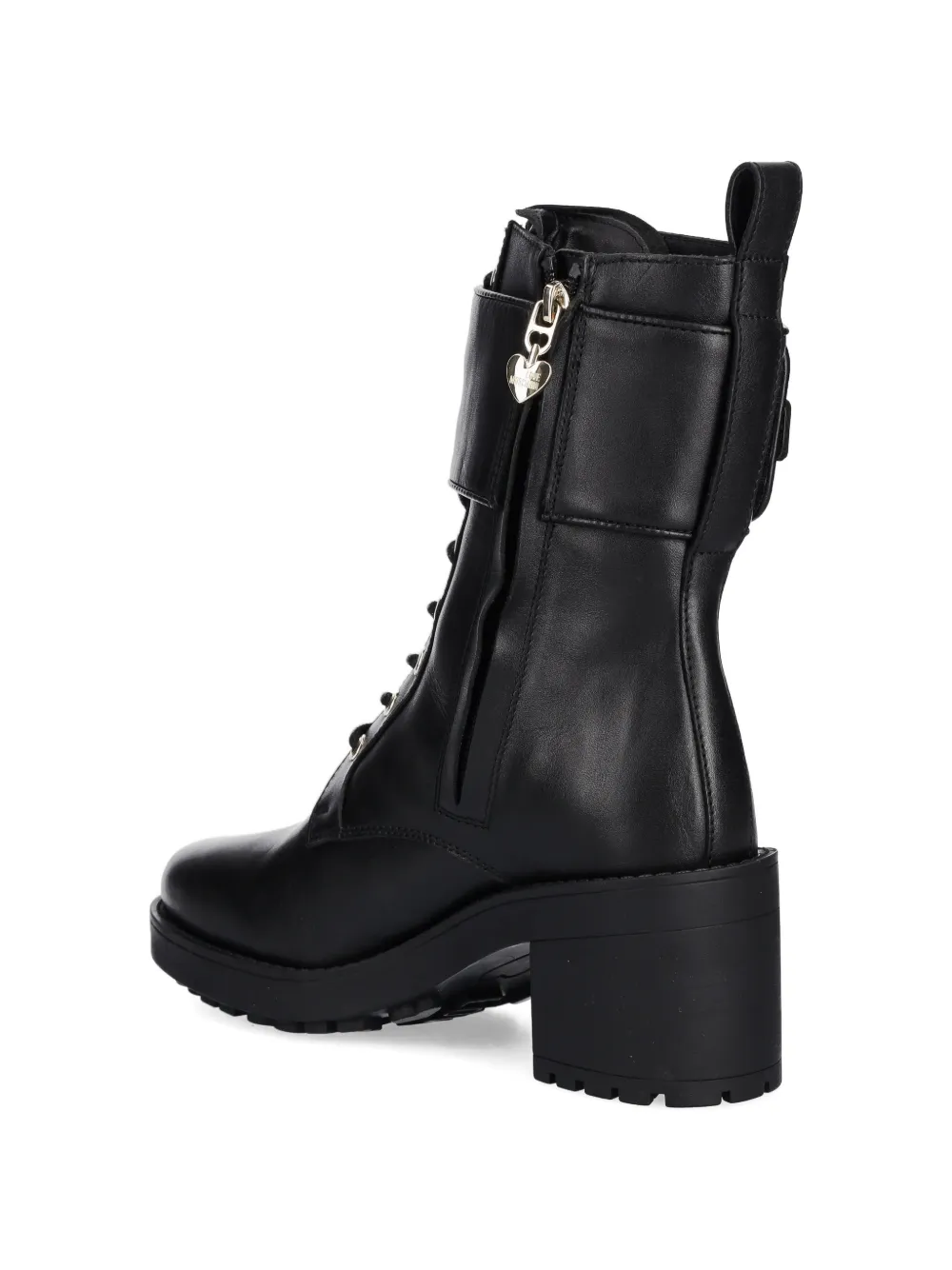 Love Moschino Veterlaarzen met gespdetail en hak Zwart