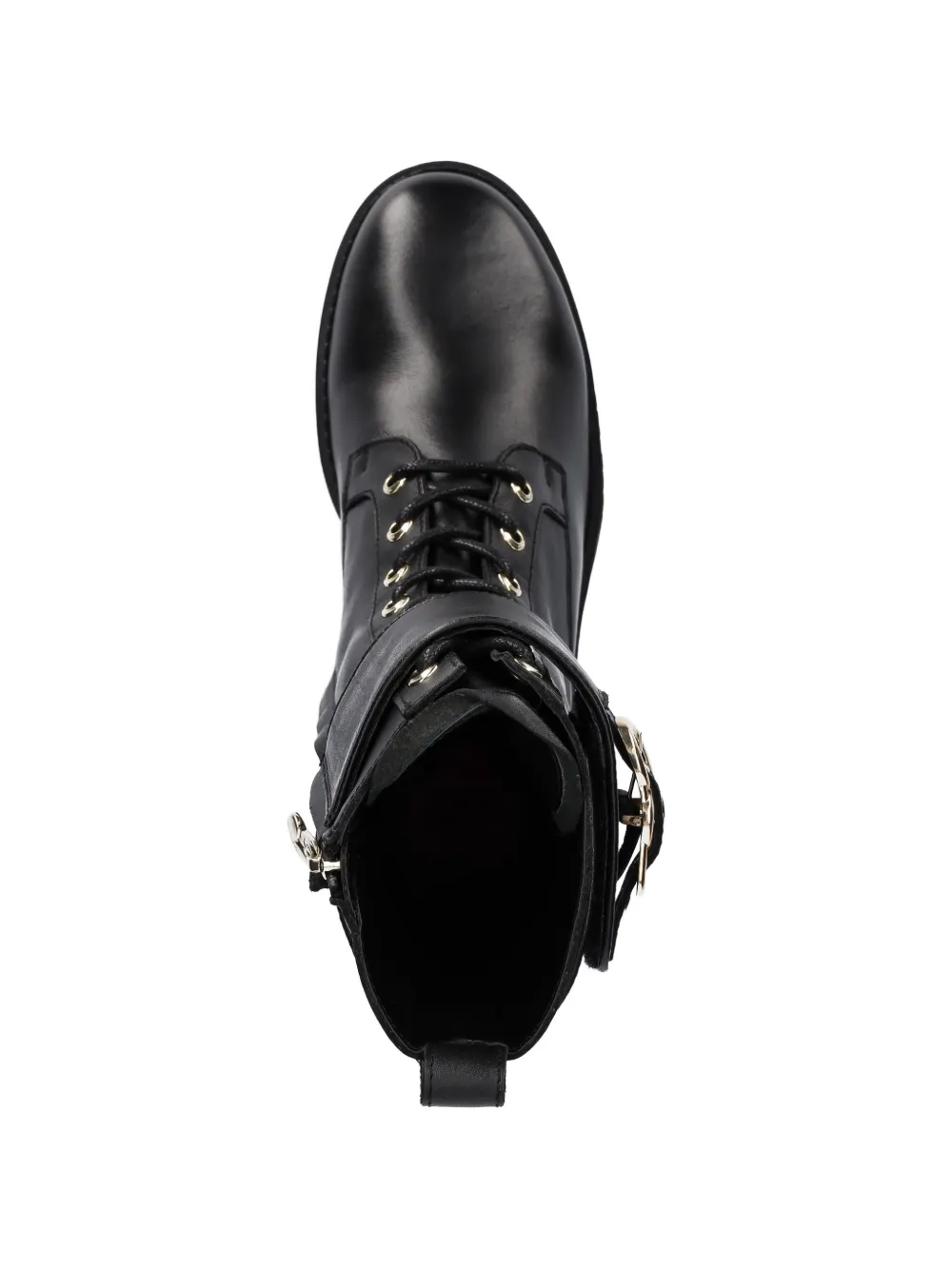 Love Moschino Veterlaarzen met gespdetail en hak Zwart