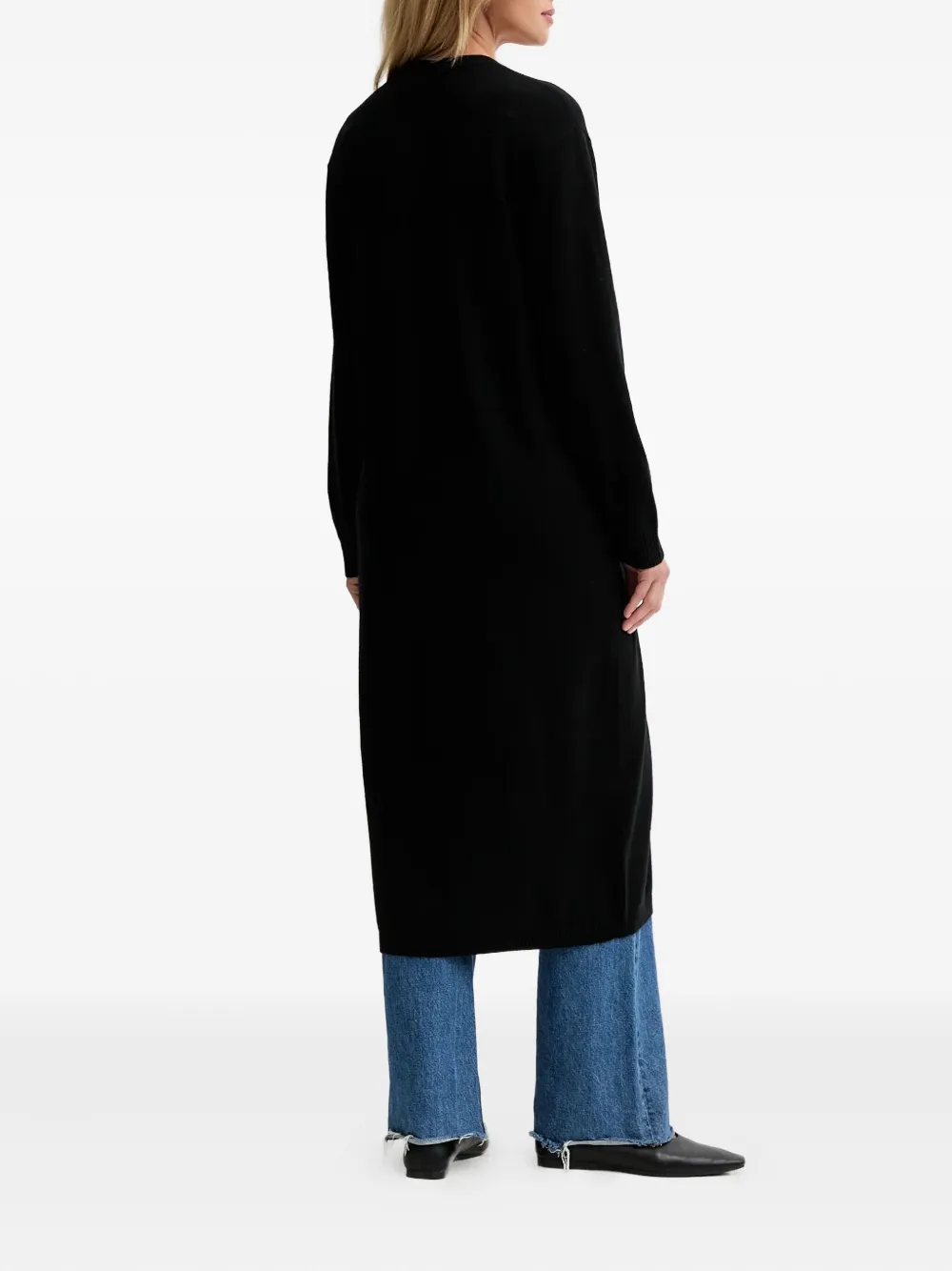 Isabelle Blanche Button-up vestjas met V-hals Zwart