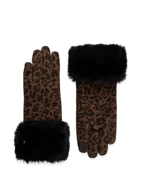 Kurt Geiger London leopard-print gloves