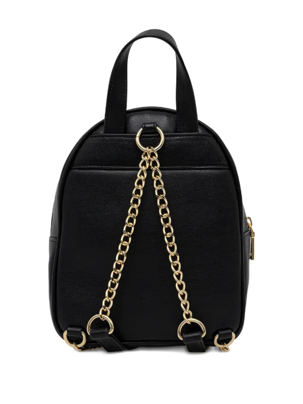 LOVE Moschino – Logo Plaque Black Leather Backpack Love Moschino logo-plaque Backpack | Black | FARFETCH ID main image 3