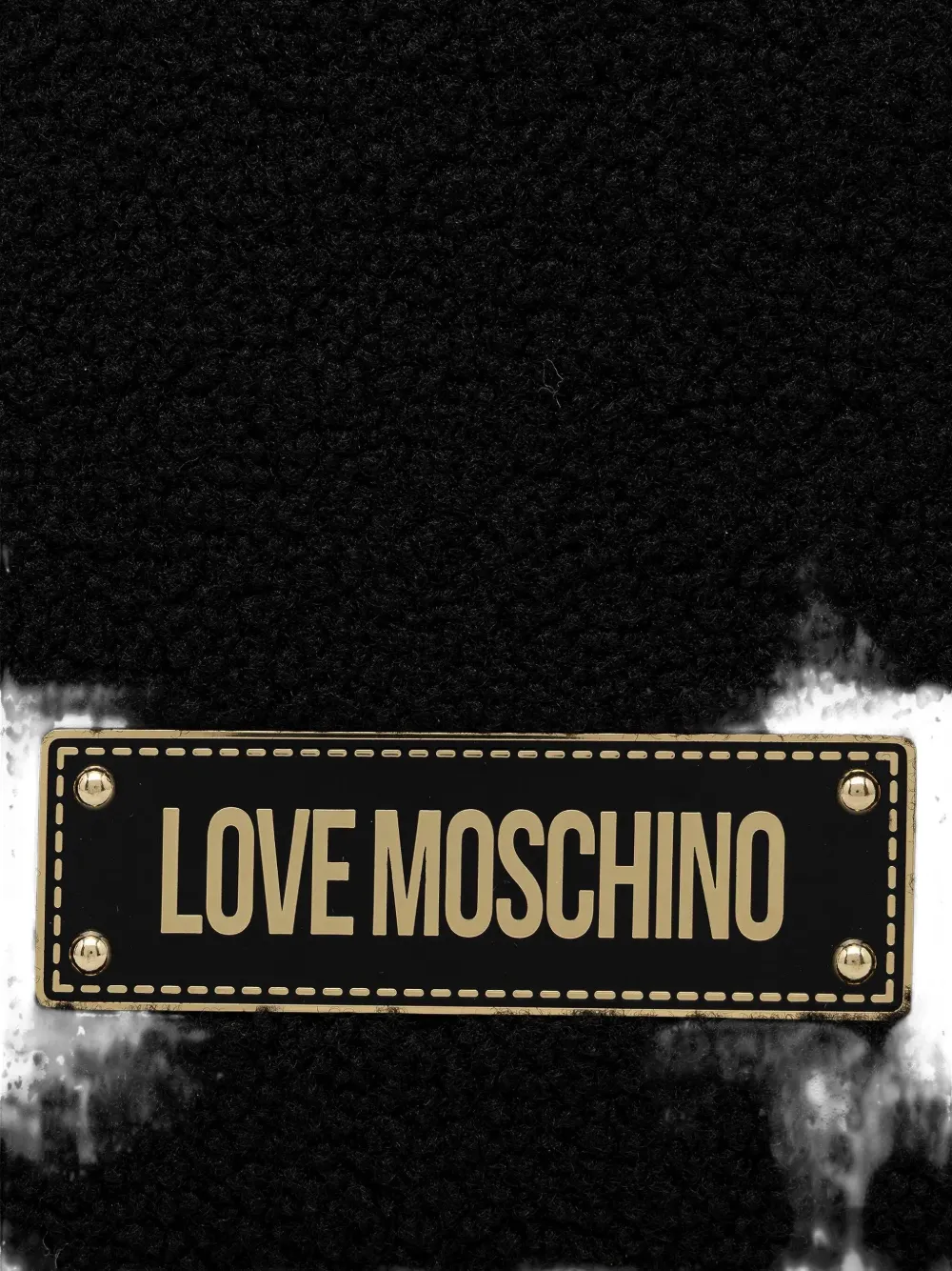 Love Moschino Logo-plaque Backpack In Black