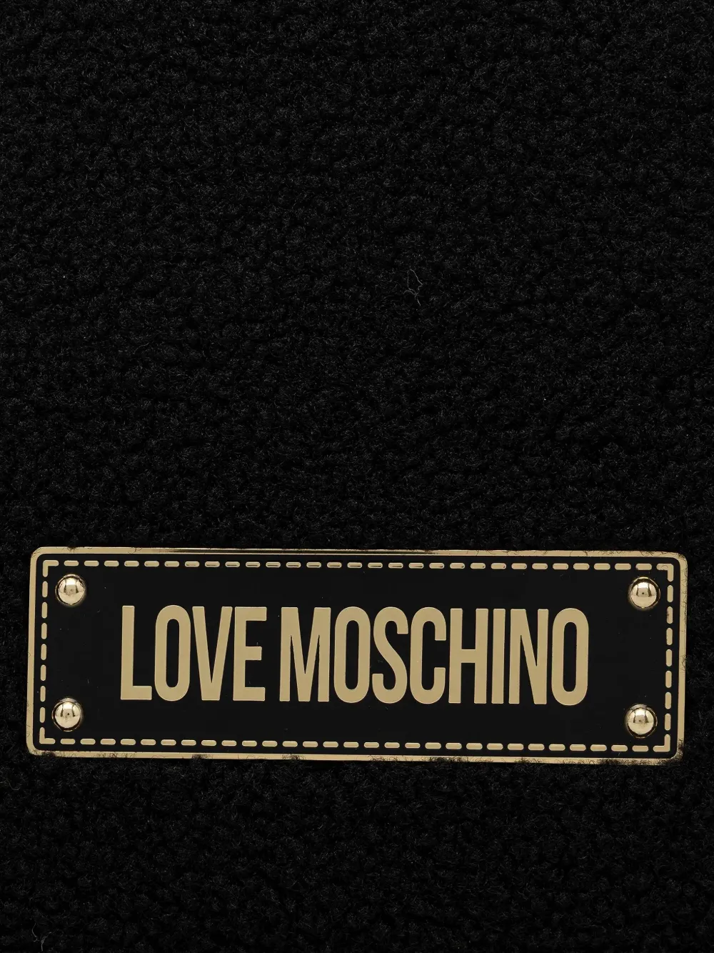 Love Moschino Rugzak met logoplakkaat Zwart