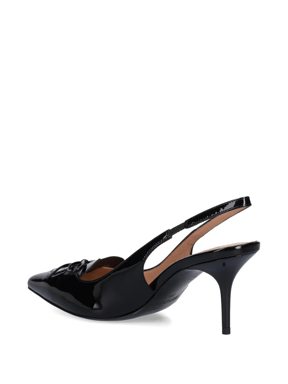 Love Moschino bow-detail slingback heeled pumps Zwart