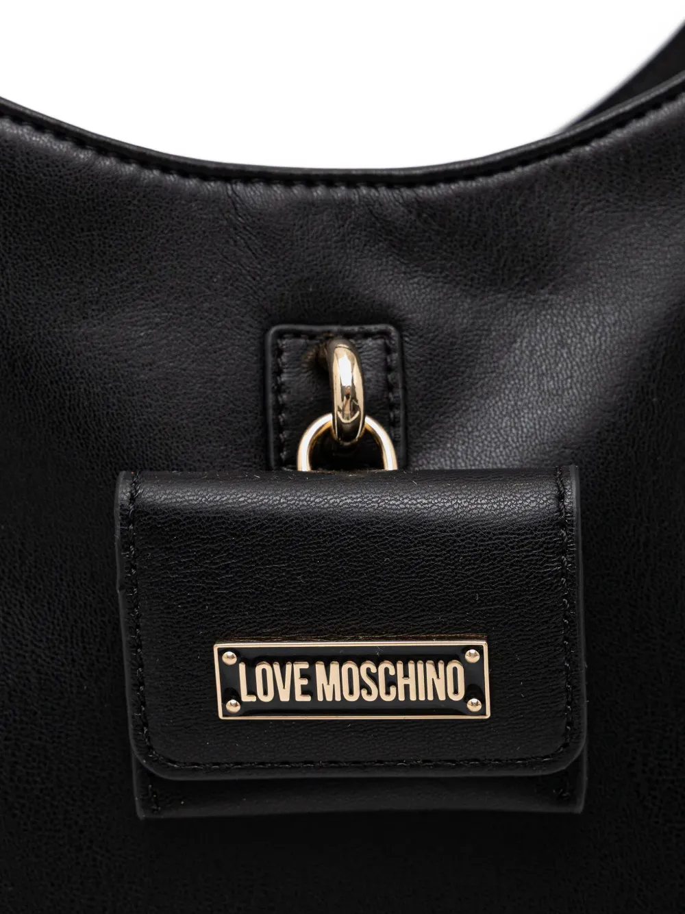 Love Moschino Logo-plaque Tote Bag In Black