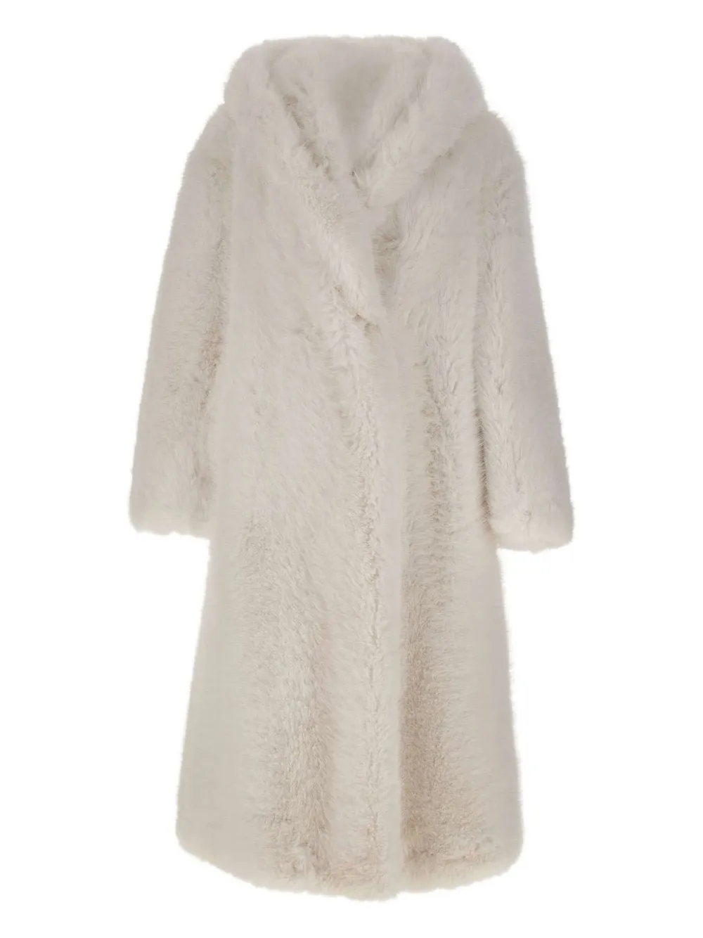Bb Couture Hooded Coat In Neutral
