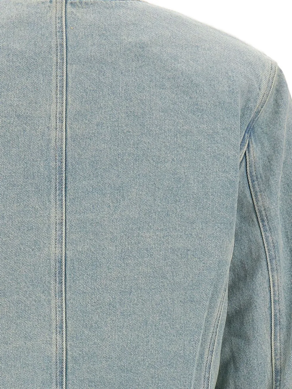 Jacques Shearling Denim Jacket In Blue