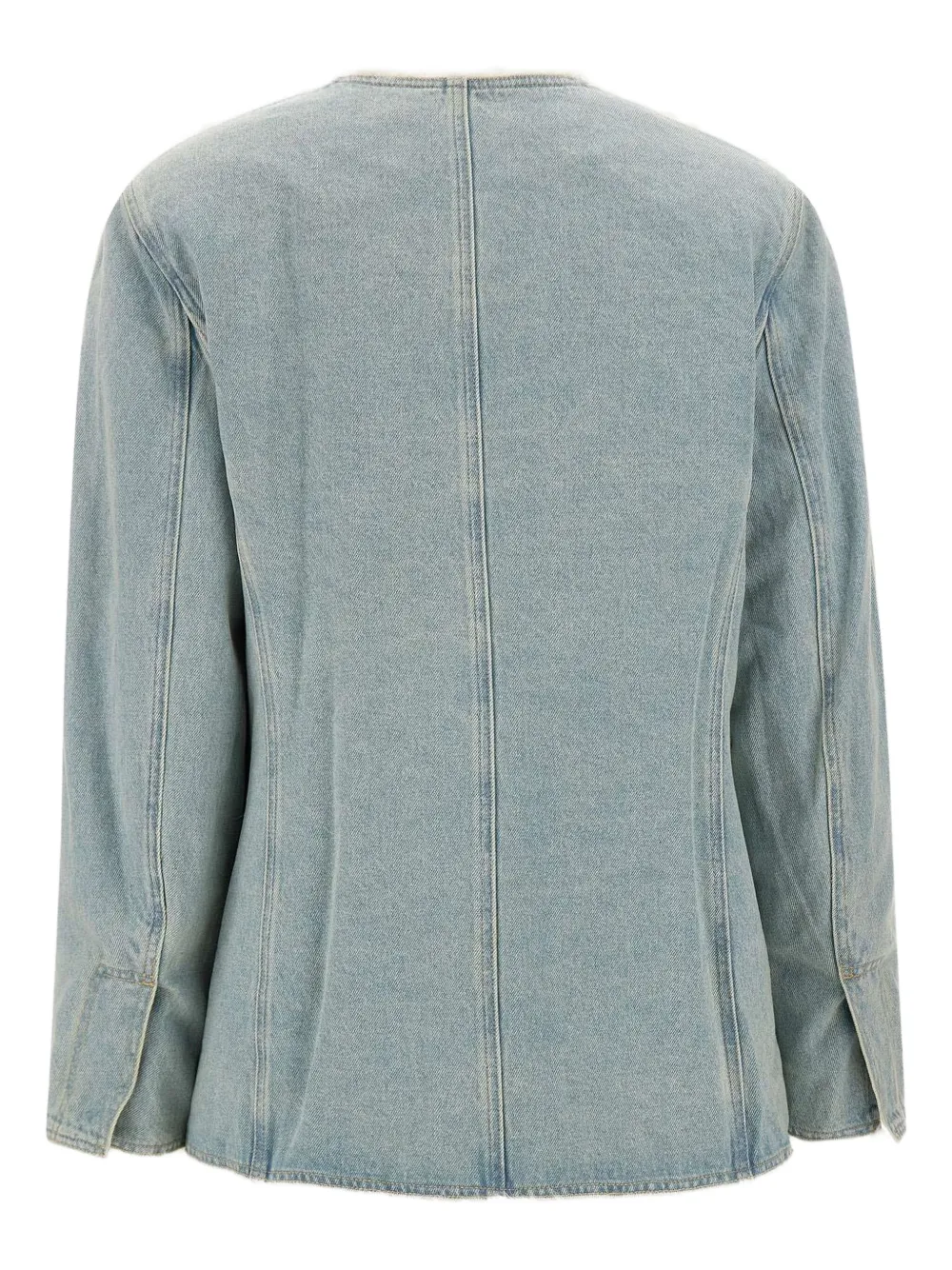 Jacques Shearling Denim Jacket In Blue