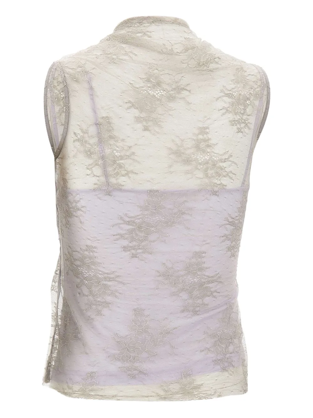 Jacques Lace Bow-detailing Top In Gray