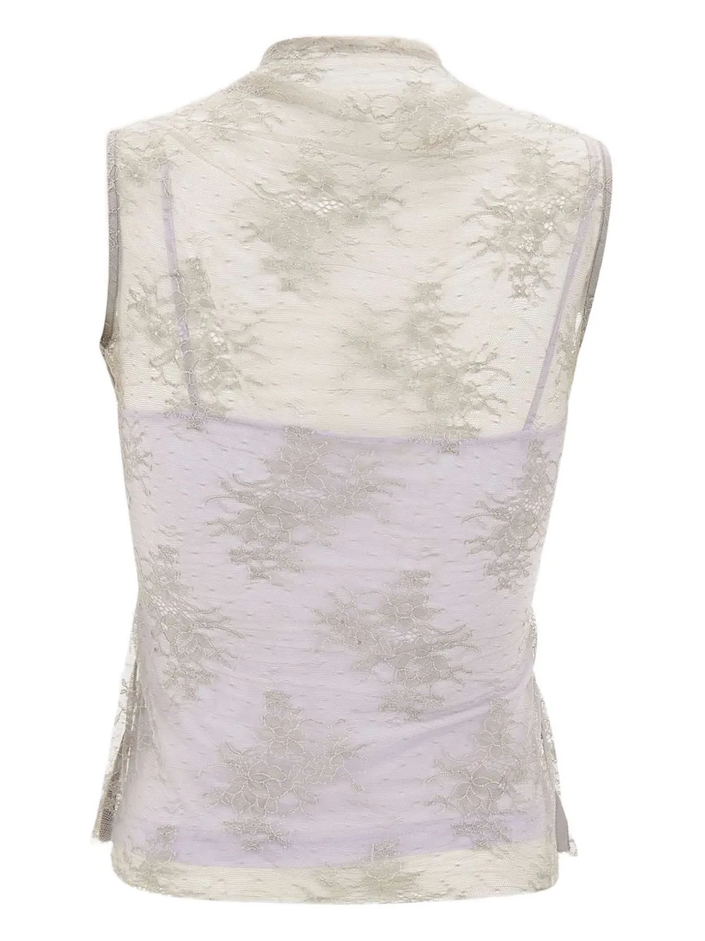 Jacques Lace Bow-detailing Top In Gray