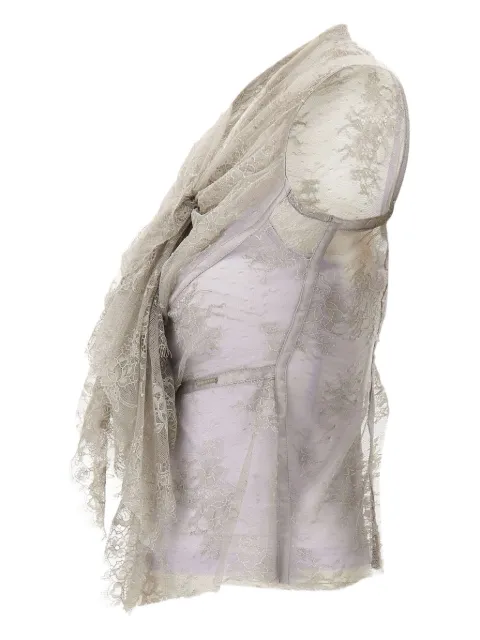 Jacques lace bow-detailing top