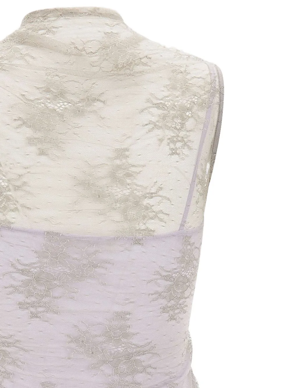 Jacques Lace Bow-detailing Top In Gray