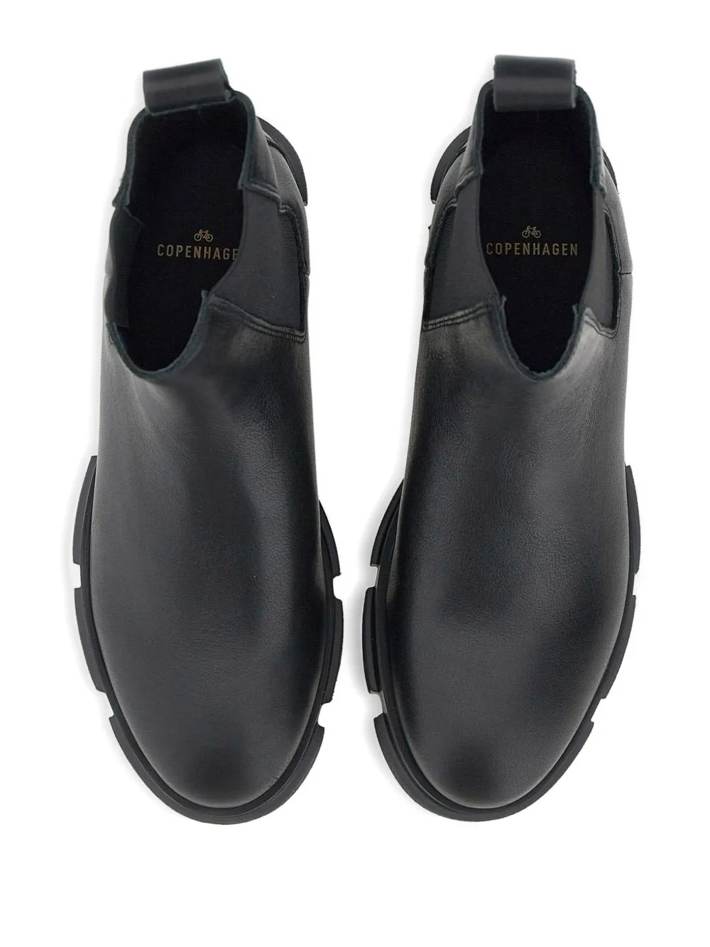 Copenhagen Studios Elasticated-panels Lug-sole Boots In Black