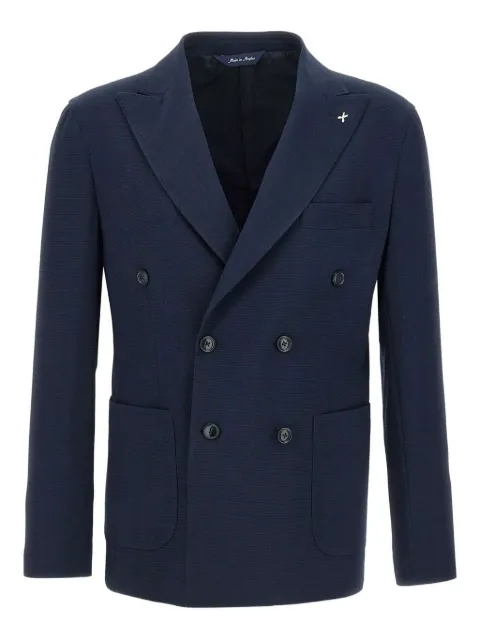 Marchesani textured double-breasted blazer