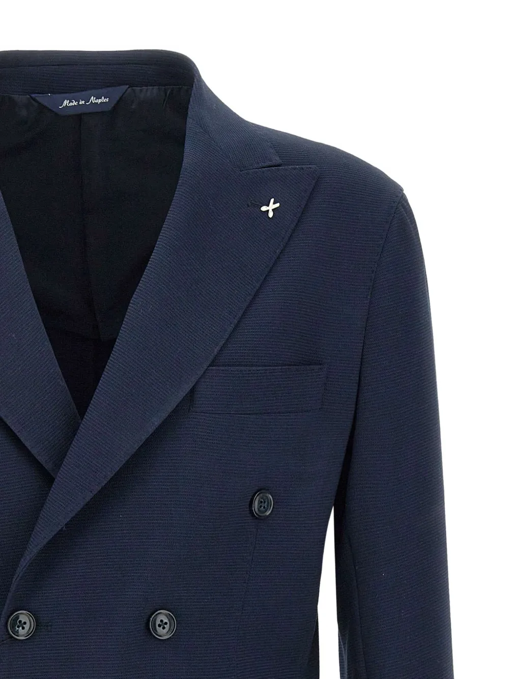 Marchesani Textured Double-breasted Blazer In Multi