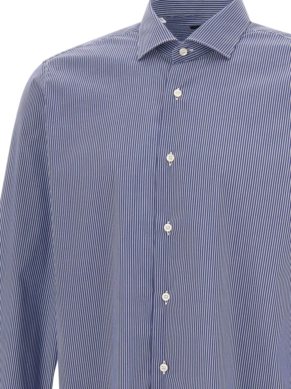 Marchesani Striped Buttoned Shirt In Blue