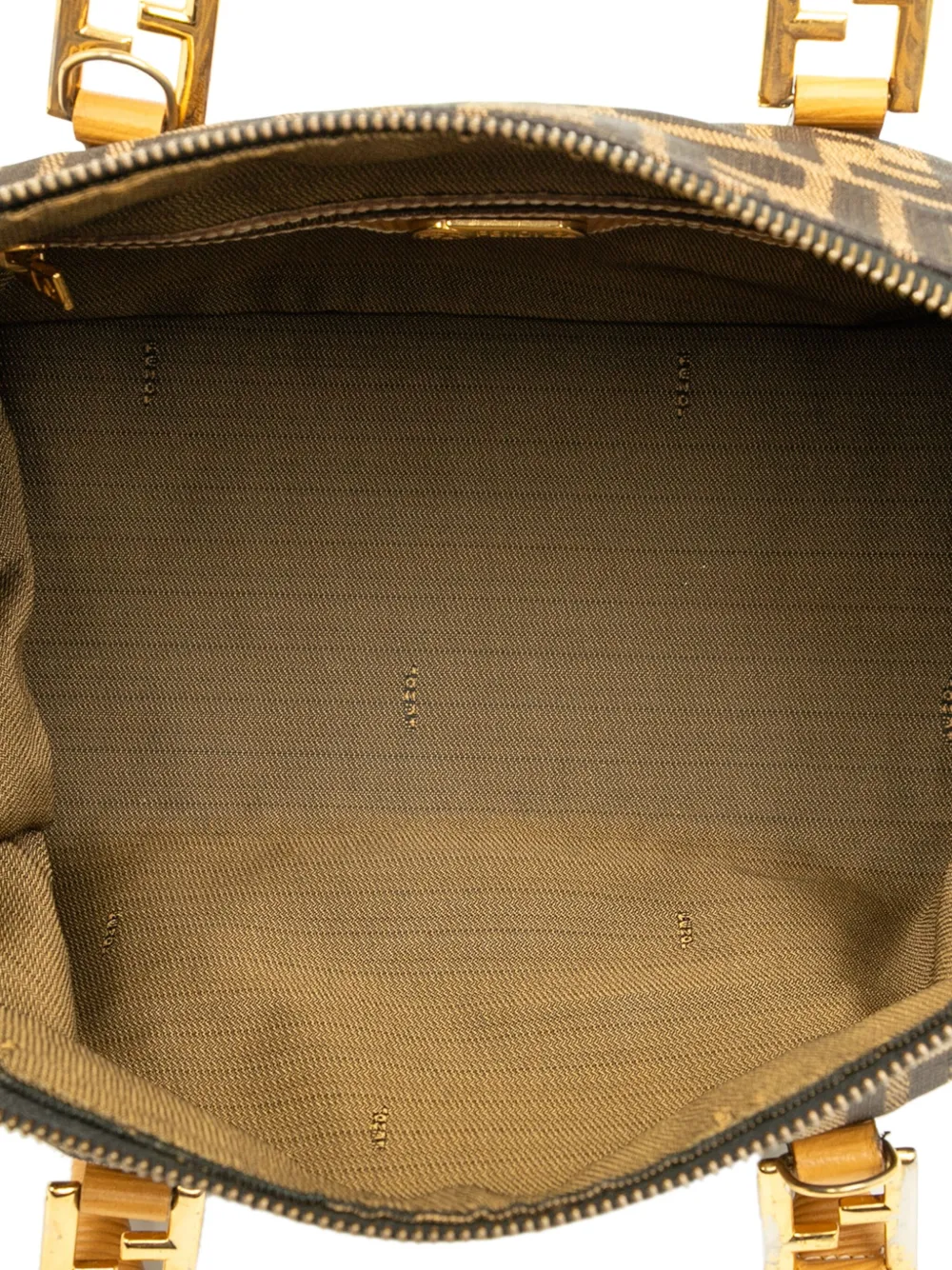 Pre-owned Fendi 20th Century Zucca Canvas Satchel In Brown