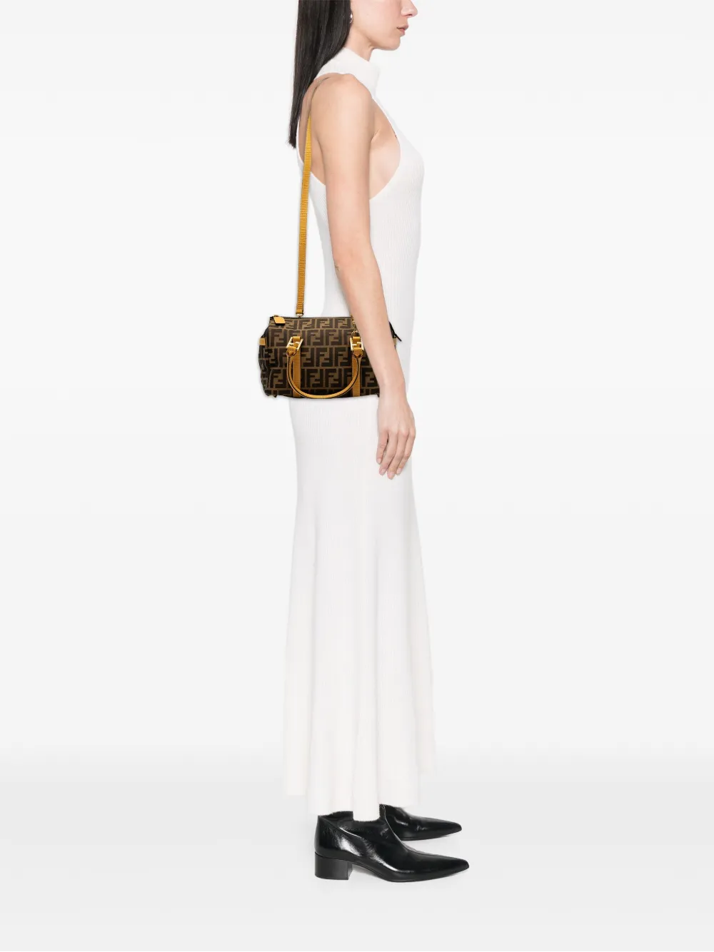 Pre-owned Fendi 20th Century Zucca Canvas Satchel In Brown