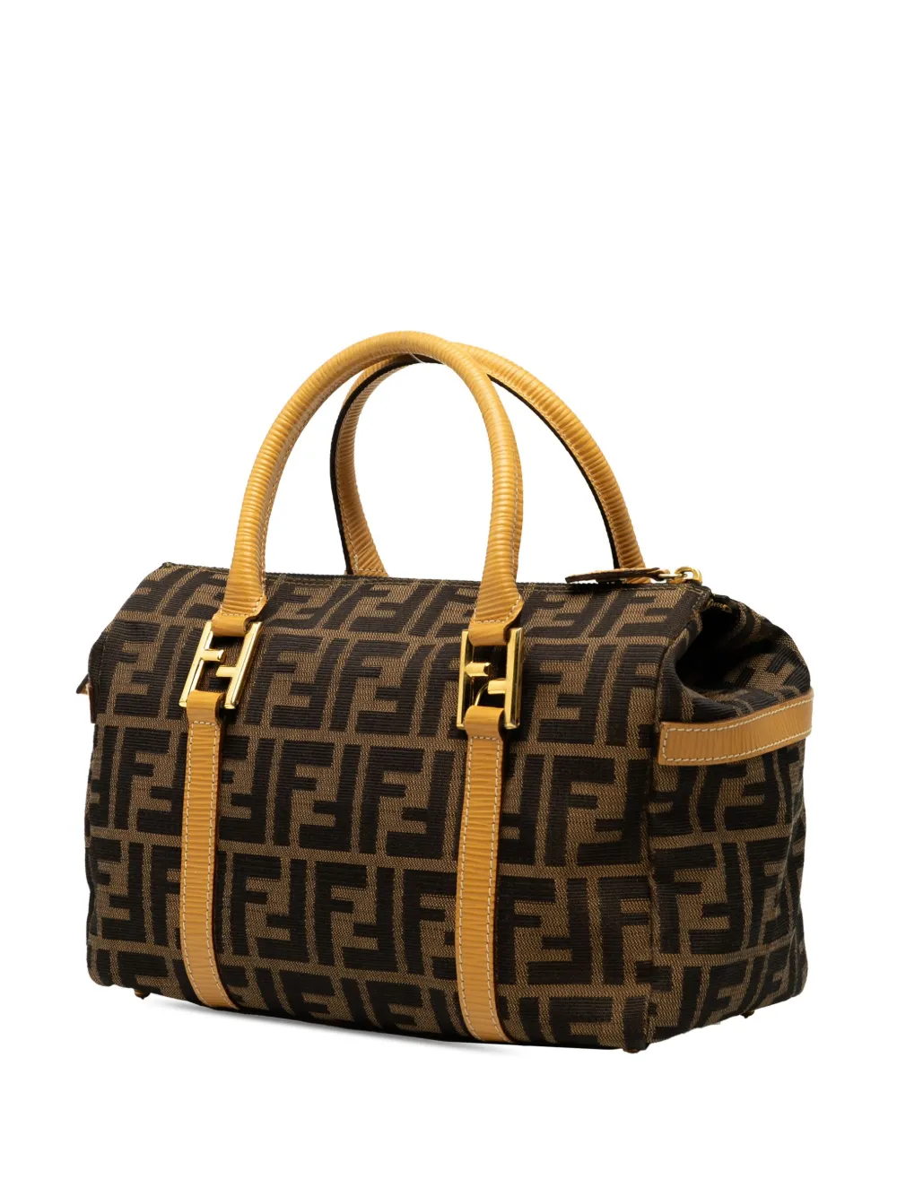 Pre-owned Fendi 20th Century Zucca Canvas Satchel In Brown