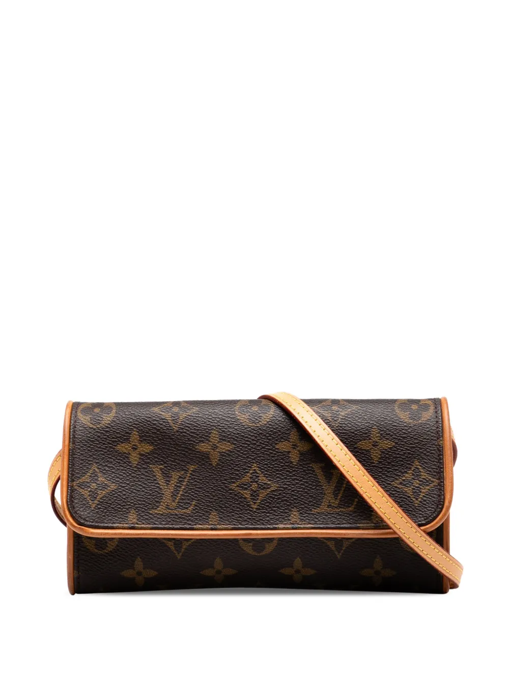 Louis Vuitton Pre-Owned 1990-2010 モノグラム ポシェットツイン PM ショルダーバッグ - ブラウン Louis Vuitton Pre-Owned 1990-2010 モノグラム ポシェットツイン PM ショルダーバッグ - ブラウン