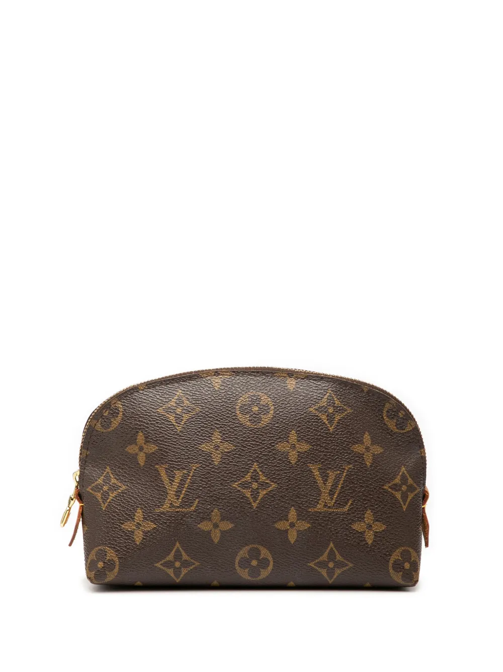 Pre-owned Louis Vuitton 2002 Monogram Cosmetic Pm Pouch In Brown