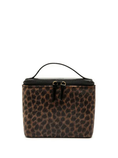 Loewe Pre-Owned 20th Century Perforated Leather Leopard Print vanity bag