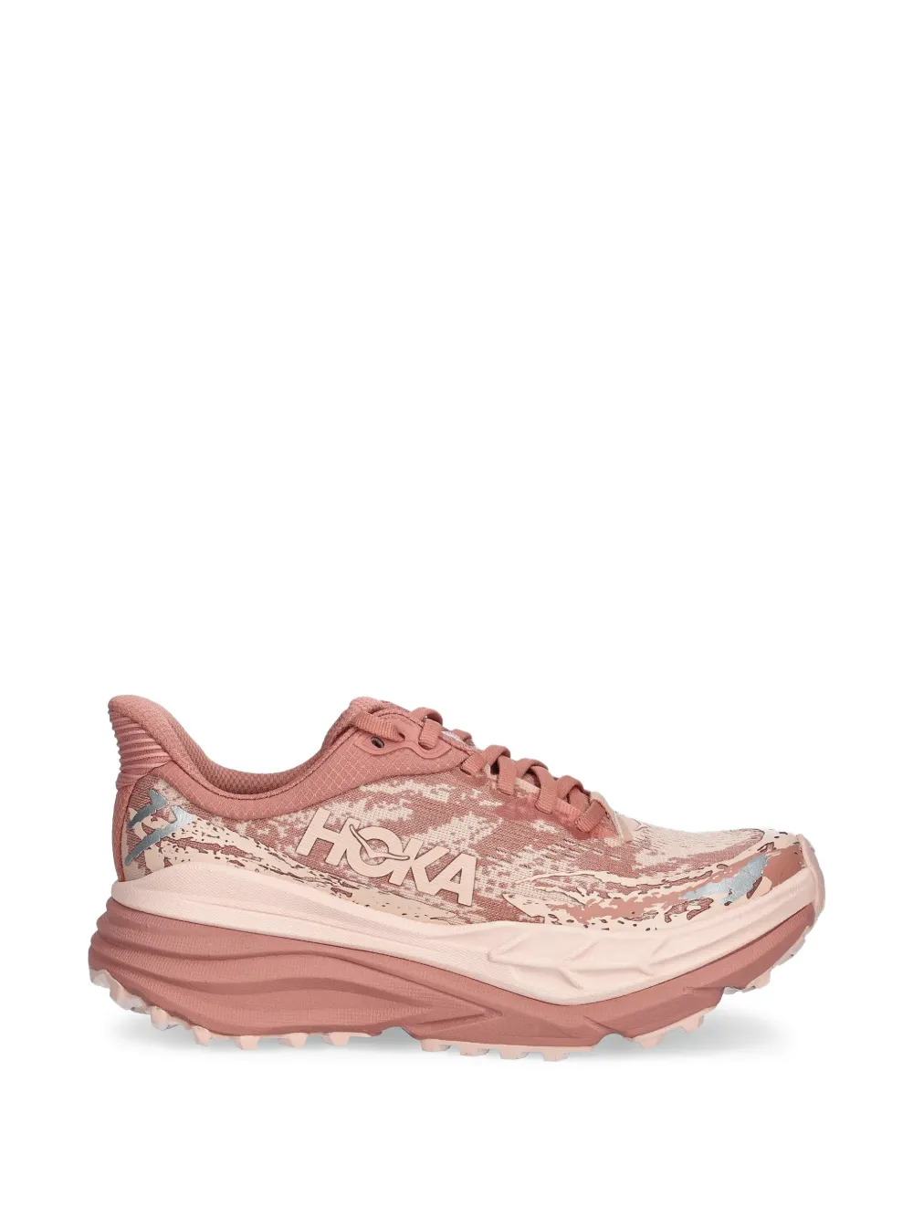 HOKA Stinson 7 sneakers met print Roze