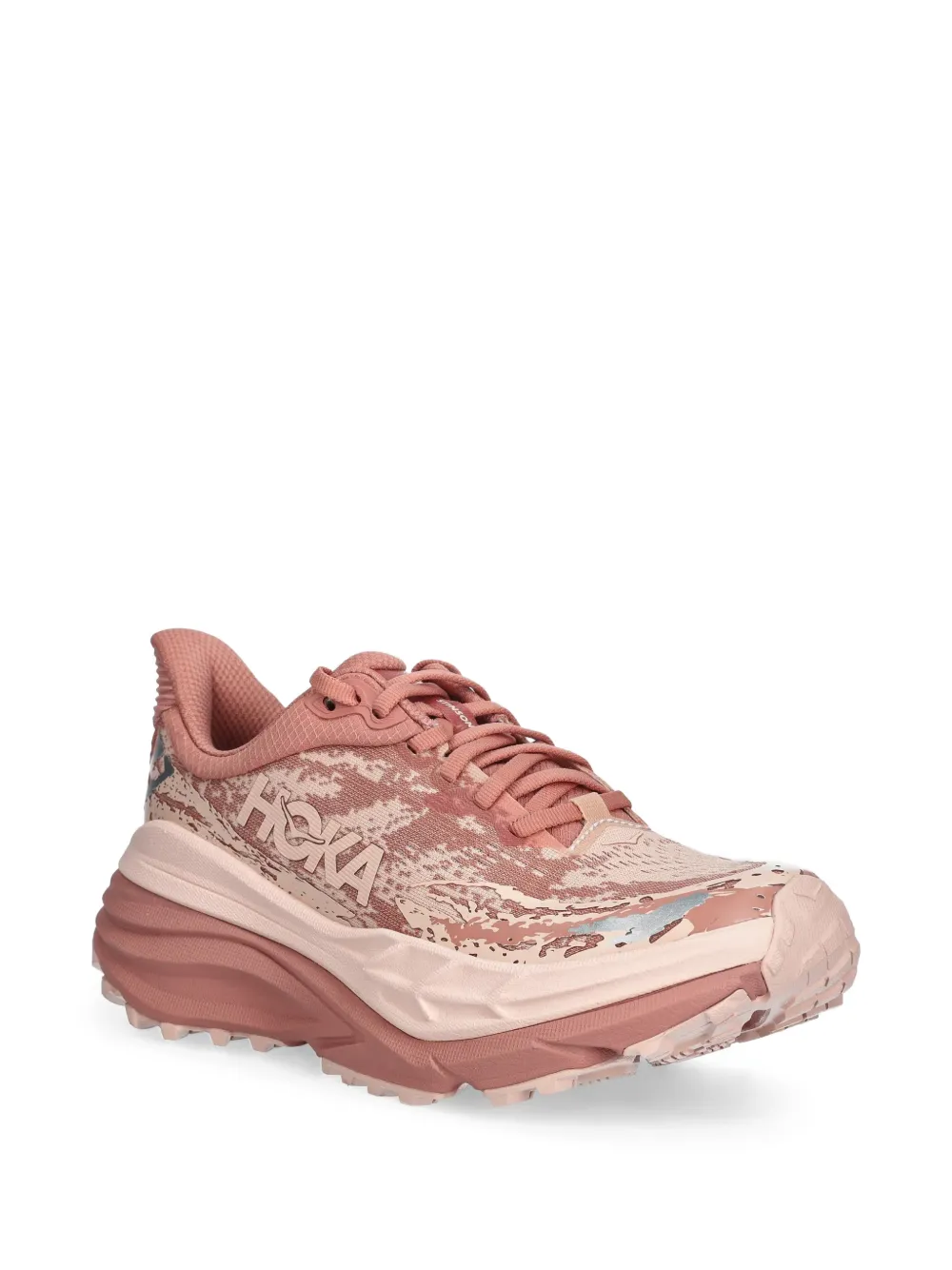 HOKA Stinson 7 sneakers met print Roze