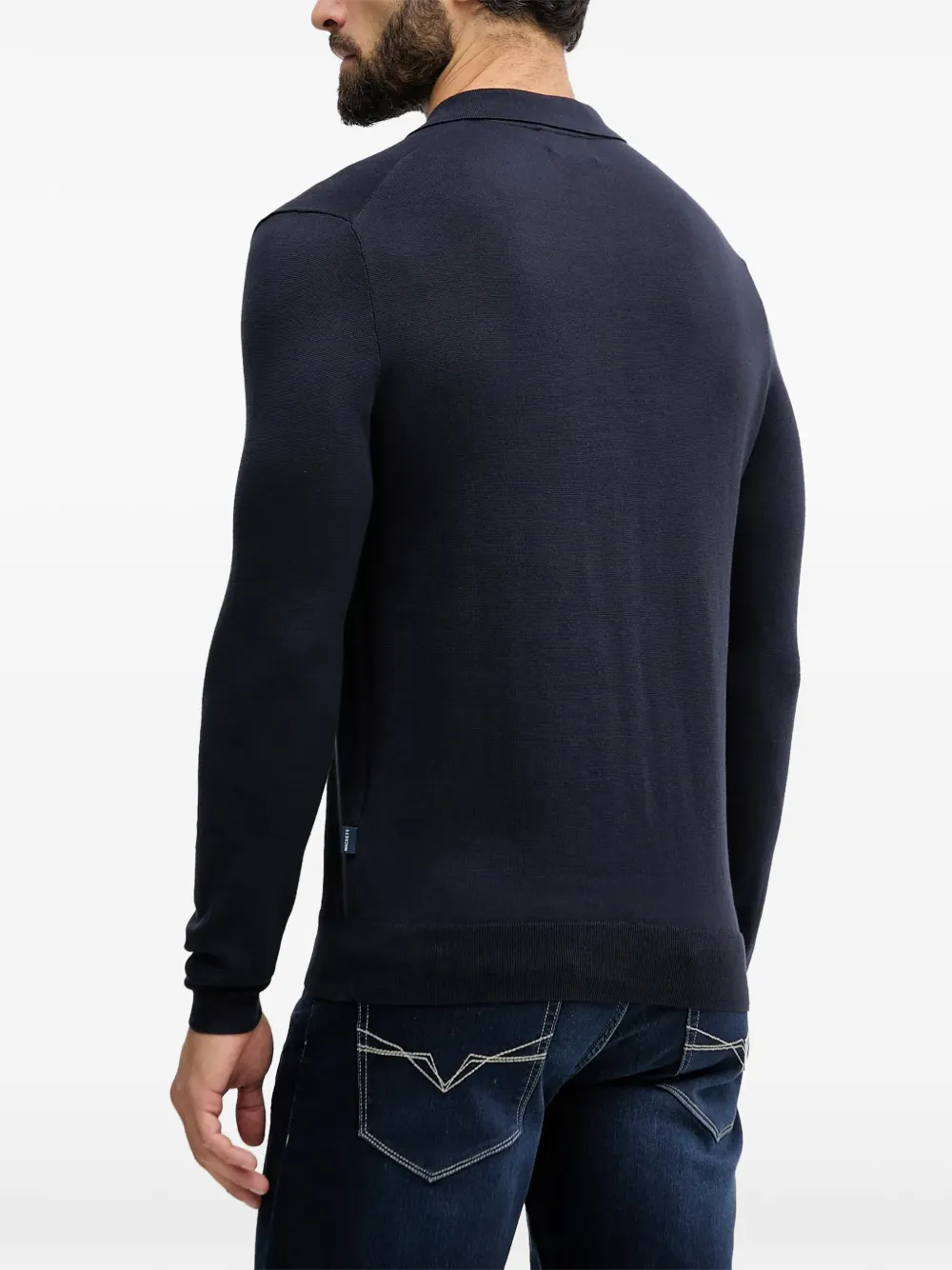  Hackett Long-sleeve Polo Shirt - Blue 