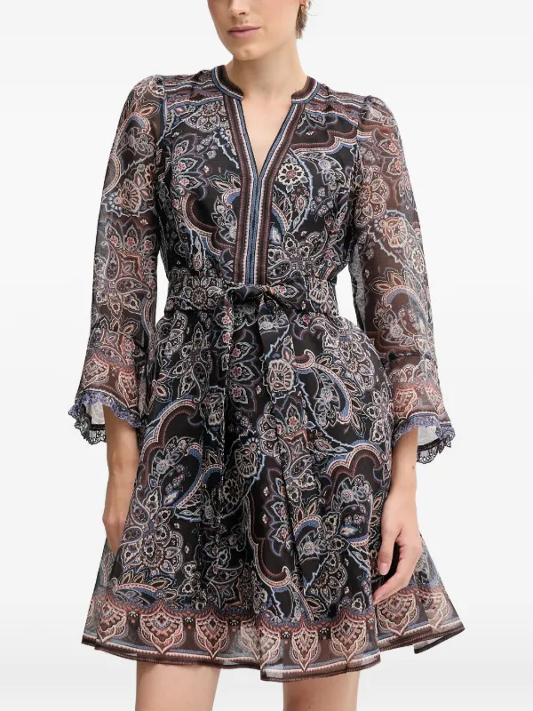 hale bob black dress Deborah Velvet Burnout Dress Black / XS main image 1