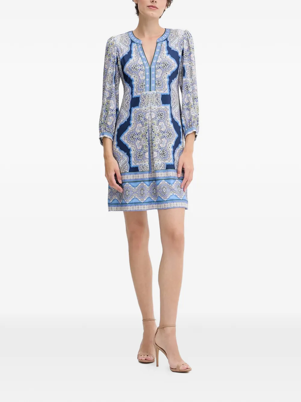 Hale Bob Avah V-neck printed dress - Blau