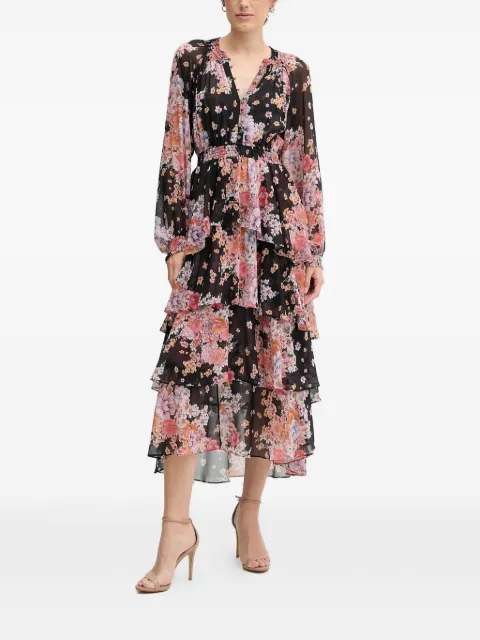 Hale Bob Adalee floral-print tiered midi dress
