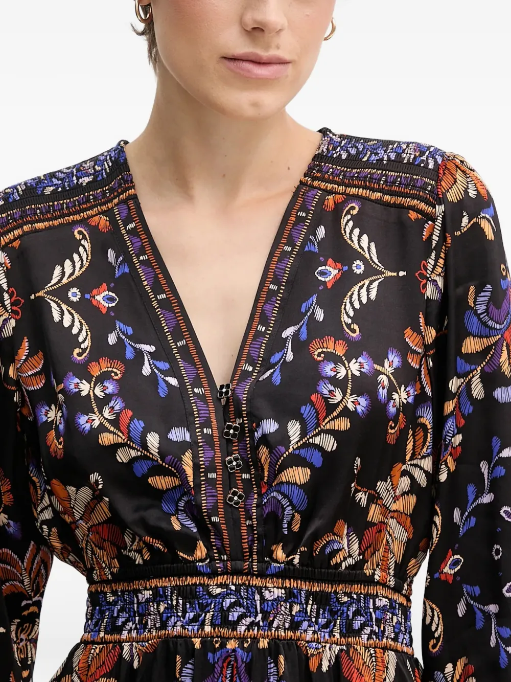 Ella Floral V-Neck Dress