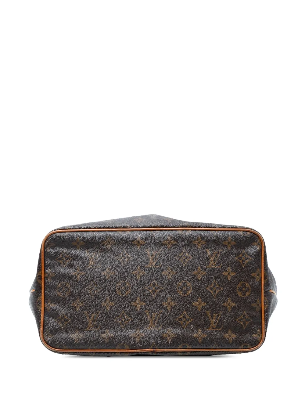 Pre-owned Louis Vuitton 2010 Monogram Palermo Pm Satchel In Brown