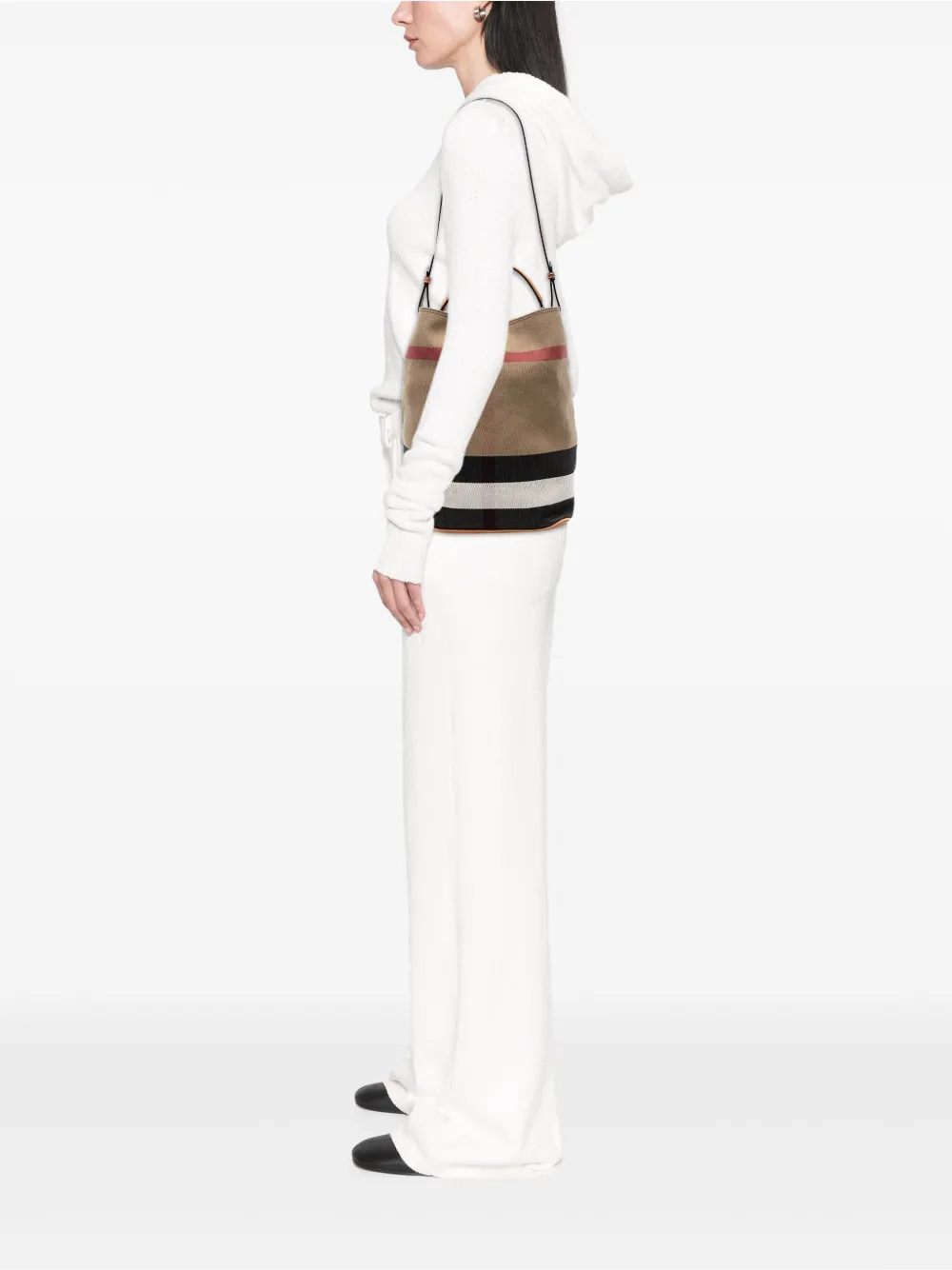 Burberry Pre-Owned 2000-2017 Medium Mega Check Canvas Ashby Bucket Bag satchel | Pre-Owned | Image 2