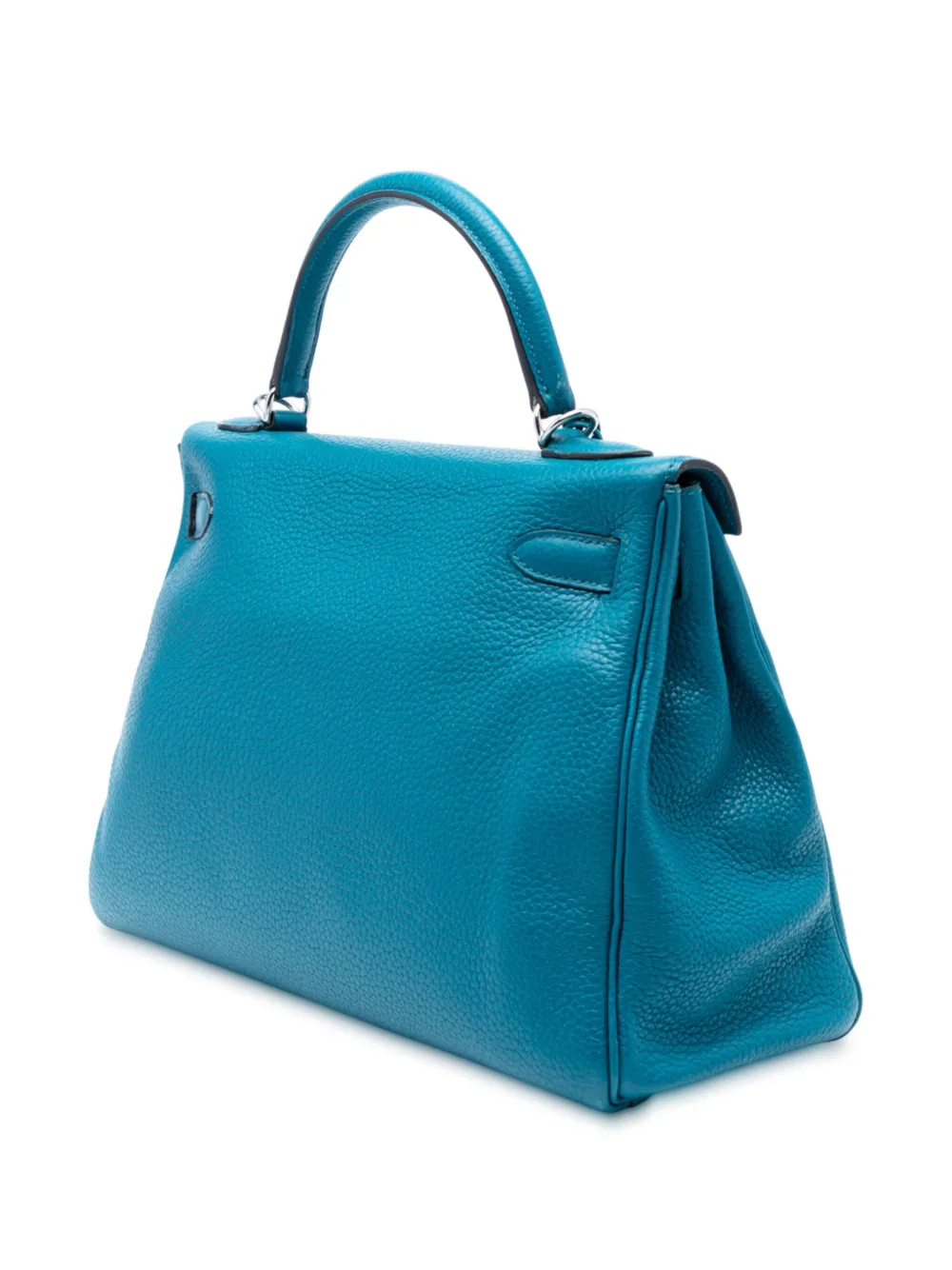 Pre-owned Hermes 2013 Togo Amazon Kelly Ii Retourne 32 Satchel In Blue