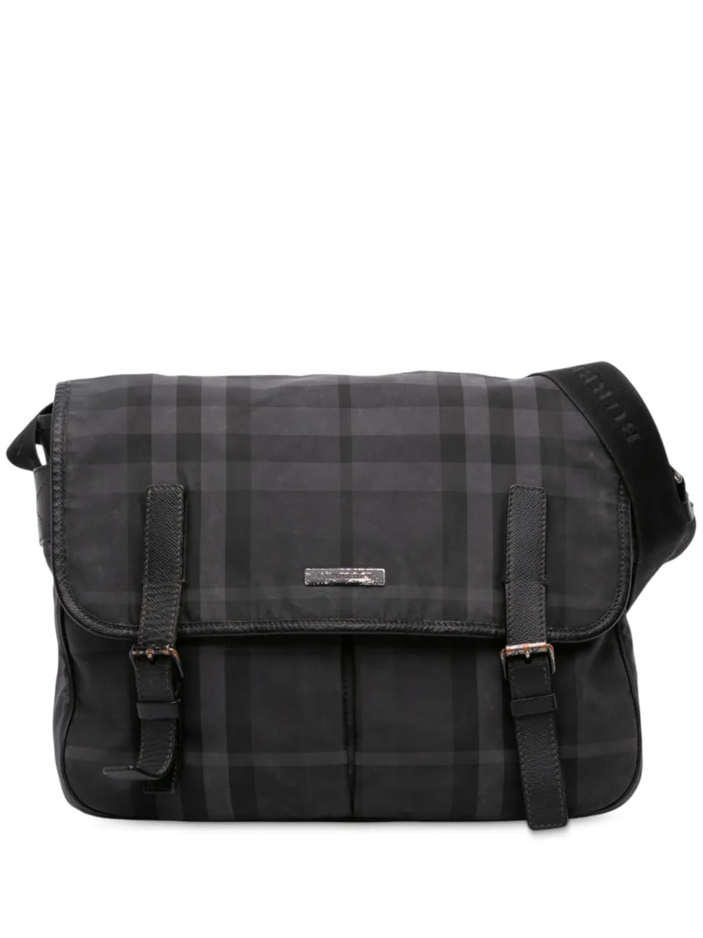 Burberry Pre-Owned 2000-2017 Smoke Check Nylon Elgin Messenger Bag crossbody bag - Grigio