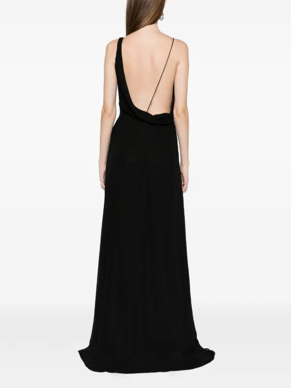 dress with high slit Wine Satin Embroidered Draped Gown Side Trail Women´s Printed Dresses | formal events kennedy-lookbook Size:Small - 10 UK