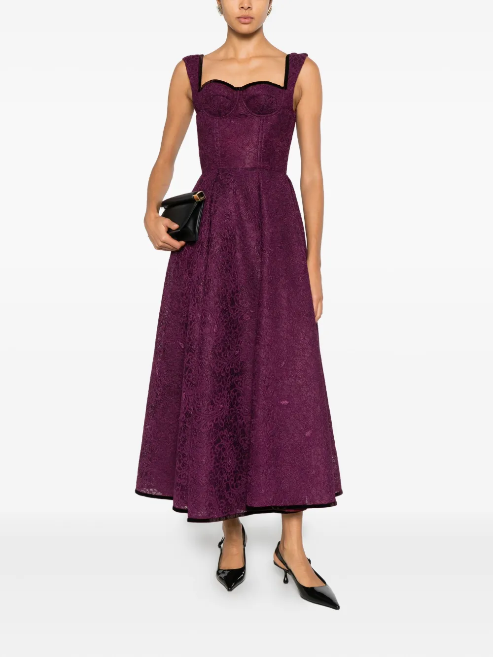 MIAU by Clara Rotescu Hyacinth midi-jurk - Paars
