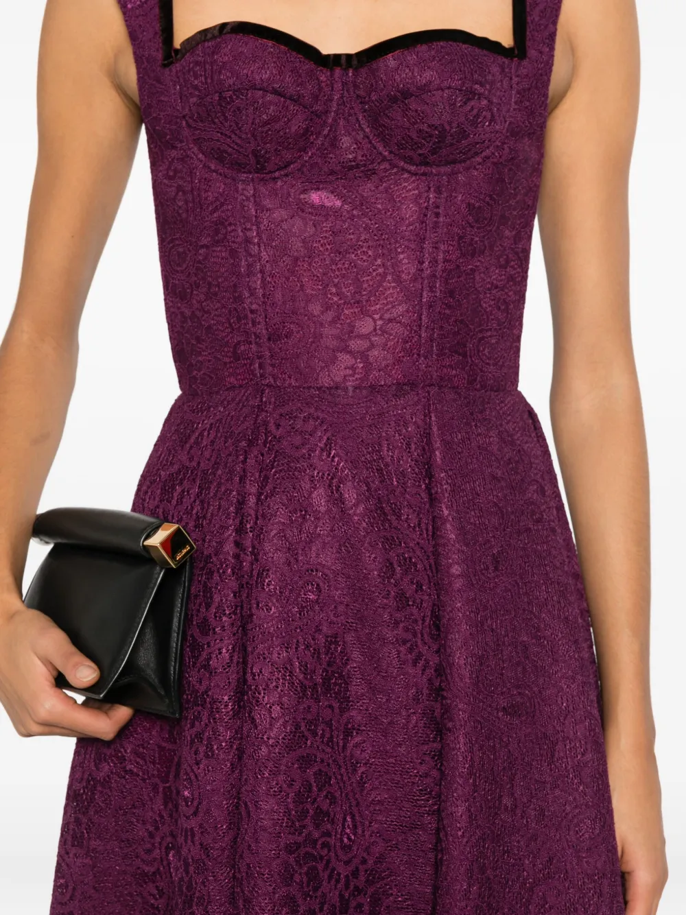 Miau By Clara Rotescu Hyacinth Midi Dress In Purple