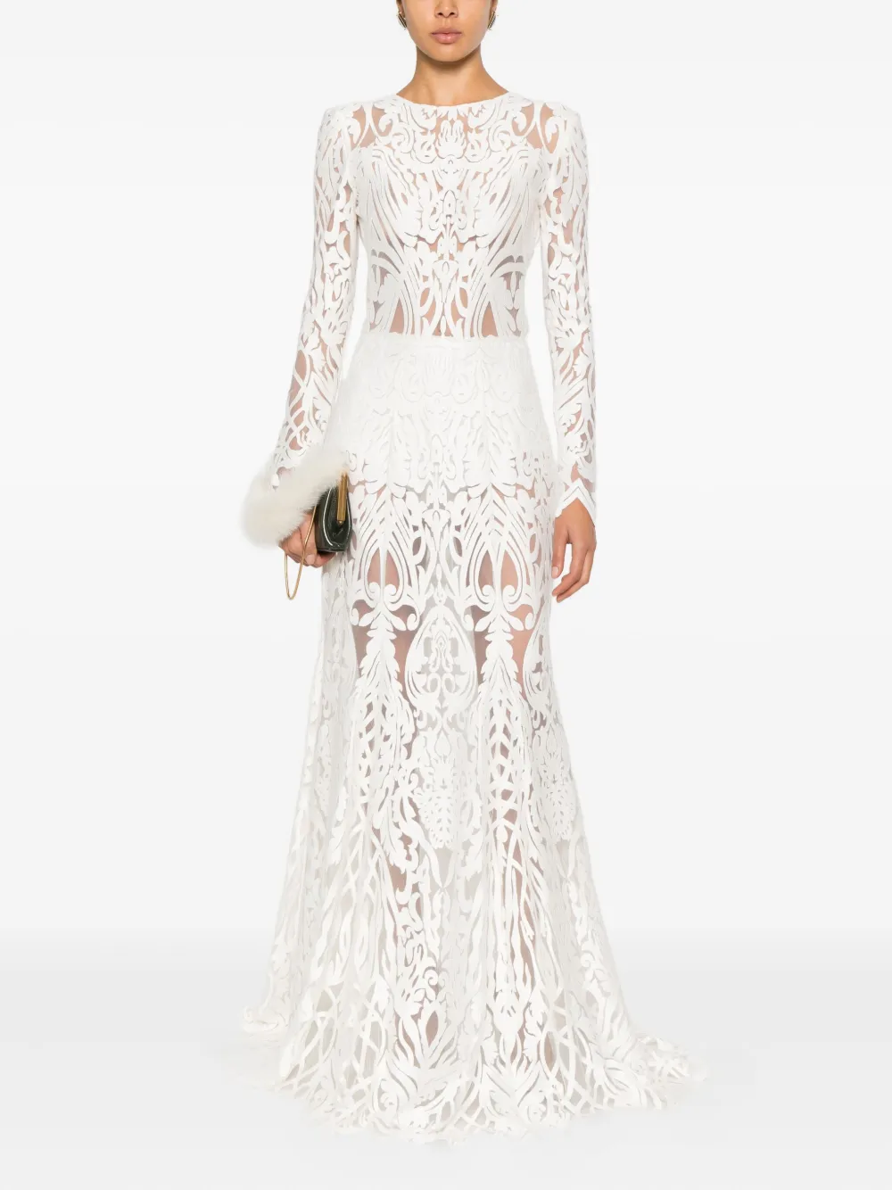 Miau By Clara Rotescu Epiphany Maxi Dress In White