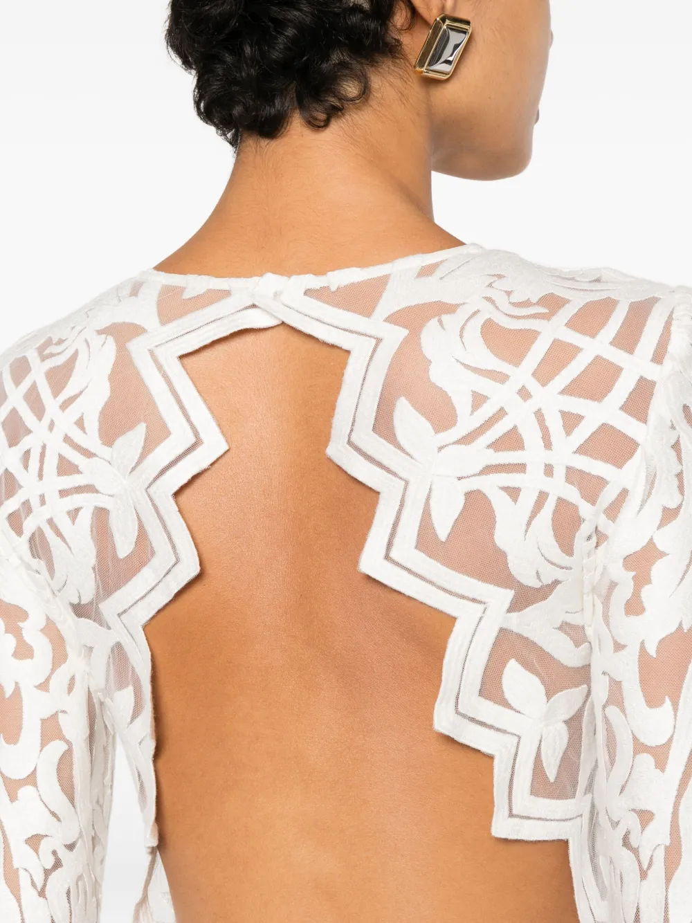 Miau By Clara Rotescu Epiphany Maxi Dress In White