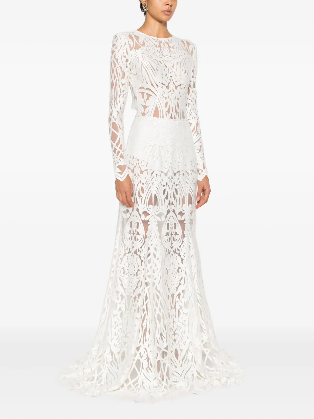 Miau By Clara Rotescu Epiphany Maxi Dress In White