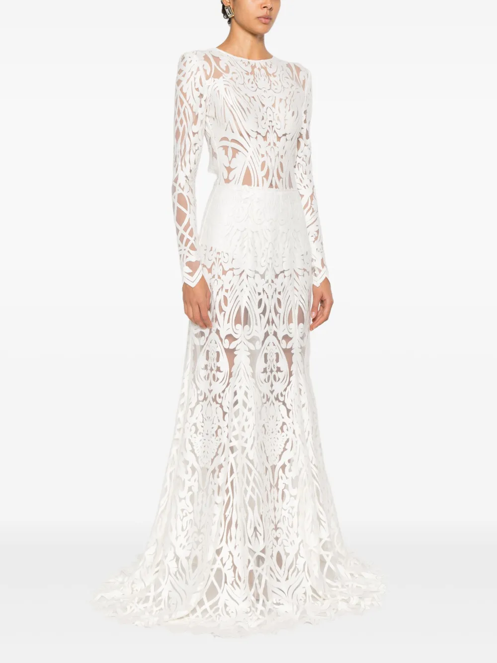 MIAU by Clara Rotescu Epiphany maxi-jurk Wit