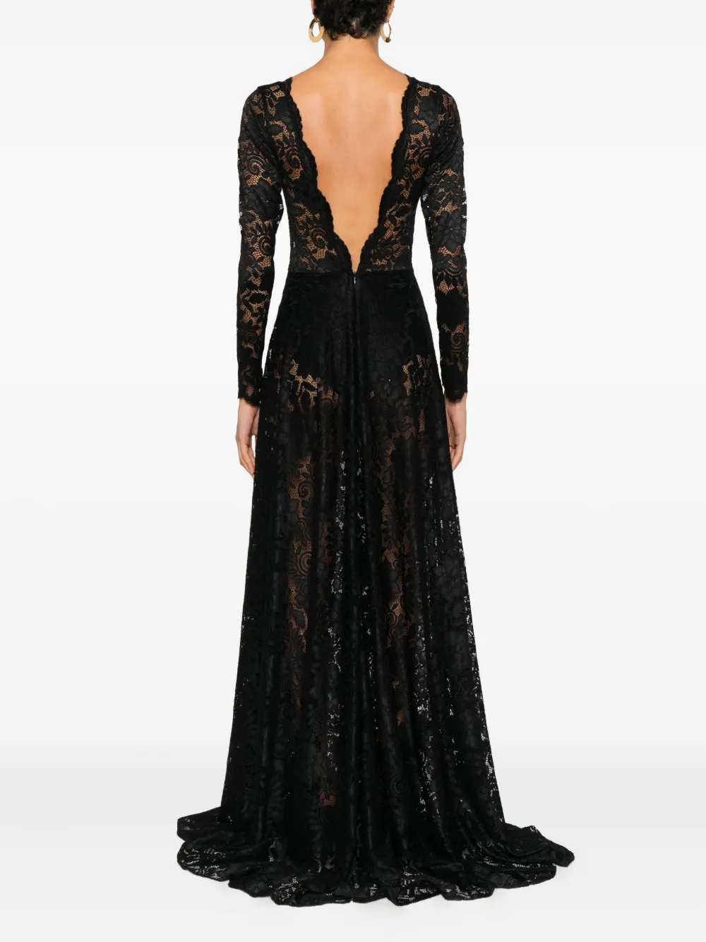 Miau By Clara Rotescu Rainy Maxi Dress In Black