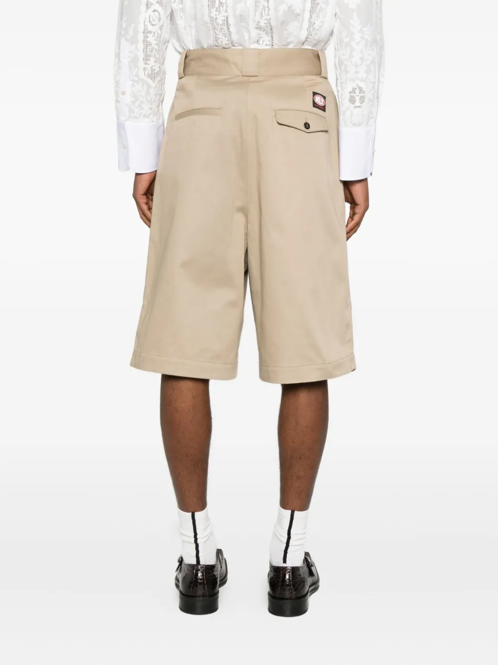 Willy Chavarria Pleated Shorts In Neutral